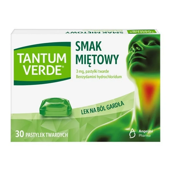 Tantum Verde 3 mg, smak miętowy, 30 pastylek