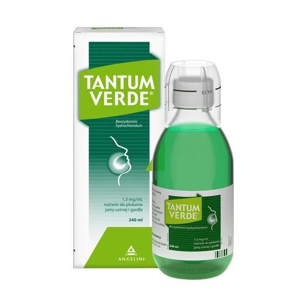 Tantum Verde 1,5 mg/ml, roztwór do płukania jamy ustnej i gardła, 240 ml