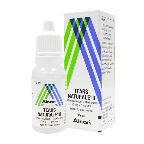 Tears Naturale II (3 mg + 1 mg)/ml, krople do oczu, roztwór, 15 ml