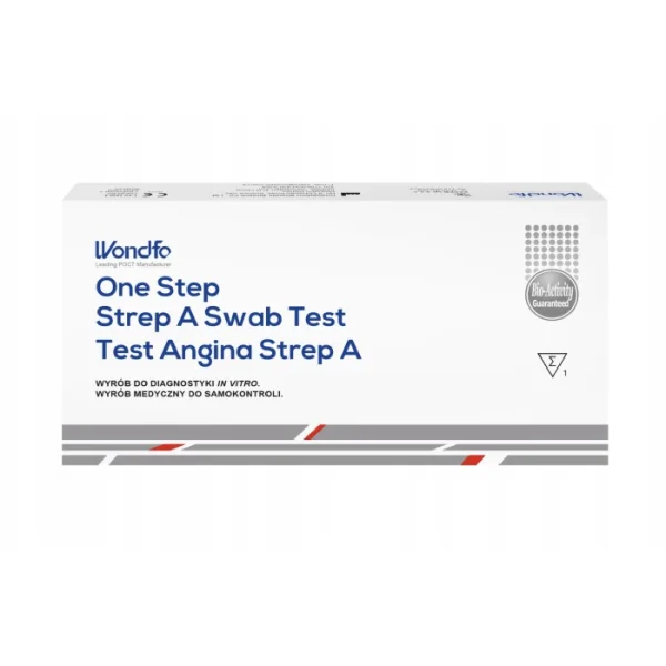 Wondfo One Step Strep A Swab Test, test na anginę, 1 sztuka