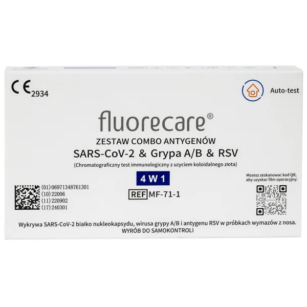 fluorecare-zestaw-do-testow-laczonych-na-obecnosc-antygenow-sars-cov-2-grypy-a/b-rsv-combo-4w1-1-sztuka