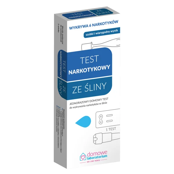 Domowe Laboratorium Test Narkotykowy, domowy test do wykrywania narkotyków w ślinie, 1 sztuka