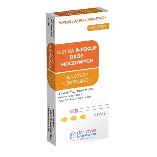 Domowe Laboratorium Test na infekcje dróg moczowych, dla dzieci i dorosłych, 2 sztuki