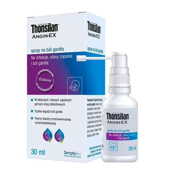 Thonsilan Angin-EX, spray na ból gardła, 30 ml