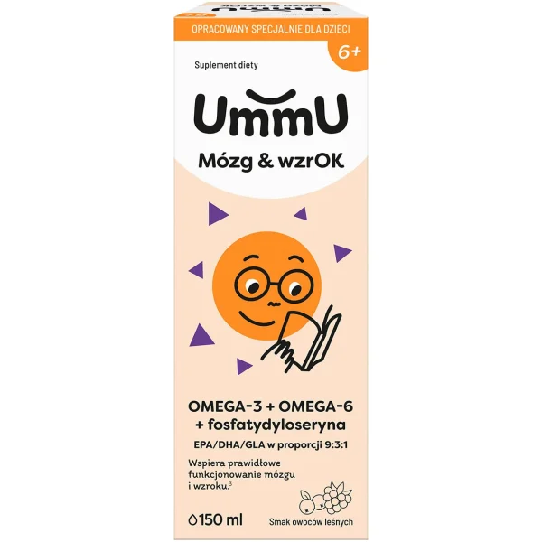 UmmU Mózg & WzrOK, dla dzieci od 6 lat, płyn, 150 ml