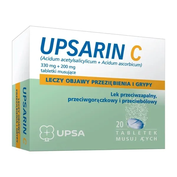Upsarin C, 330 mg + 200 mg, 20 tabletek musujących