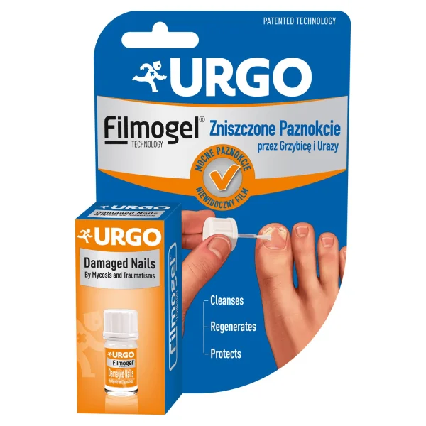 Urgo Filmogel Zniszczone paznokcie przez grzybicę i urazy, plaster w płynie 3,3 ml