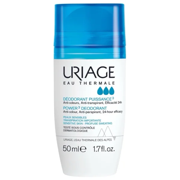 Uriage Eau Thermale, antyperspirant, roll-on, 50 ml