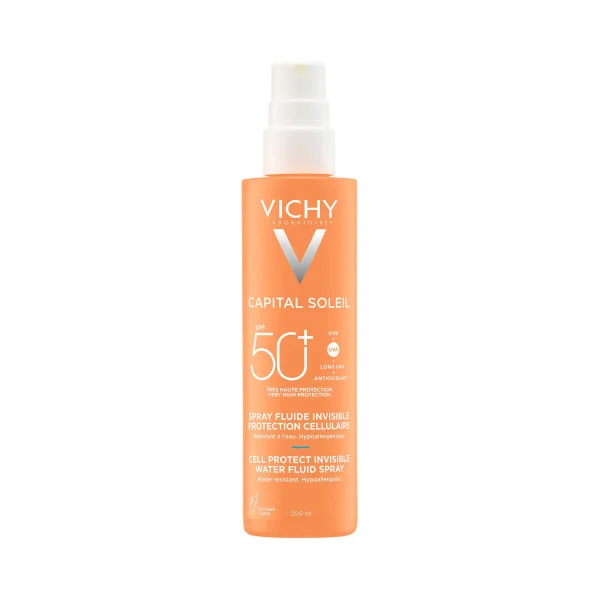 Vichy Capital Soleil, spray ochronny do twarzy i ciała, SPF 50+, 200 ml