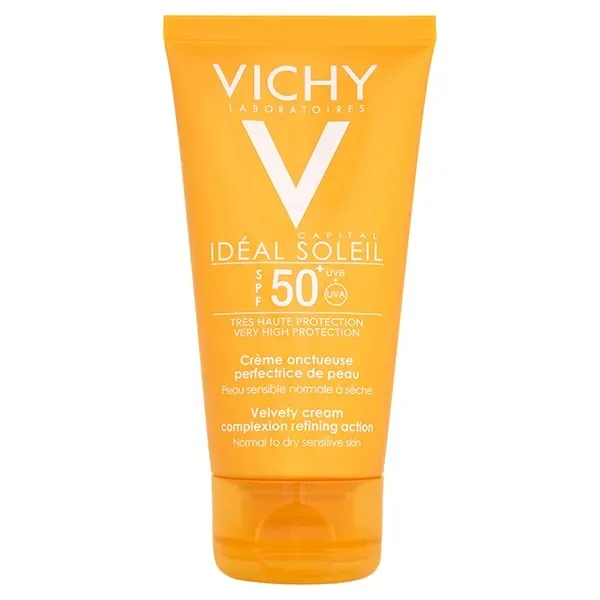Vichy Ideal Soleil (Capital Soleil), aksamitny krem do twarzy, SPF50, 50 ml