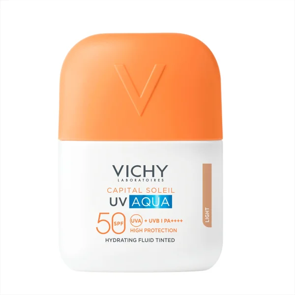 Vichy Capital Soleil UV-Aqua, ochronny fluid nawilżający do twarzy, koloryzujący, SPF 50, 50 ml