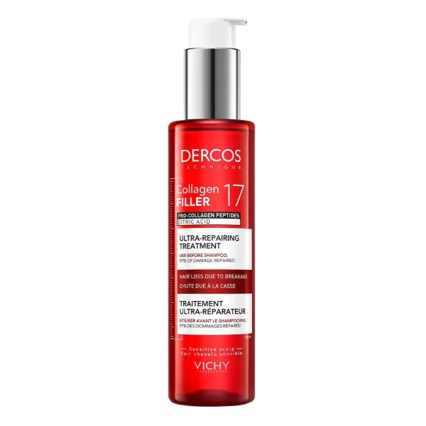 Vichy Dercos Collagen 17 Filler Ultra-Repairing Treatment, ultraregenerująca kuracja, 150 ml