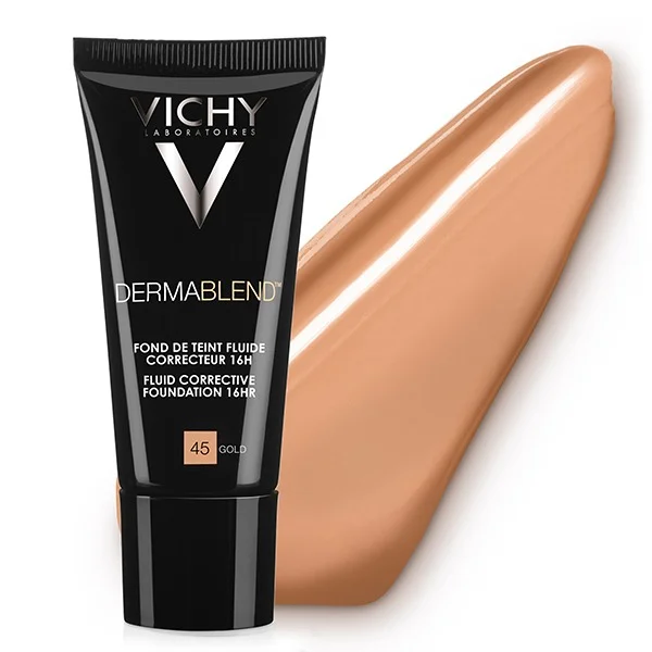 Vichy Dermablend, fluid korygujący, 45 Gold, 30 ml