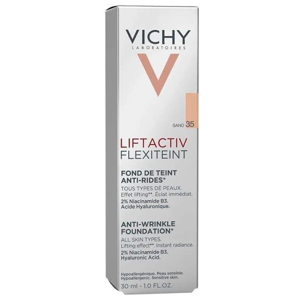 Vichy Liftactiv Flexiteint, podkład wygładzający zmarszczki, 35 Sand, 30 ml
