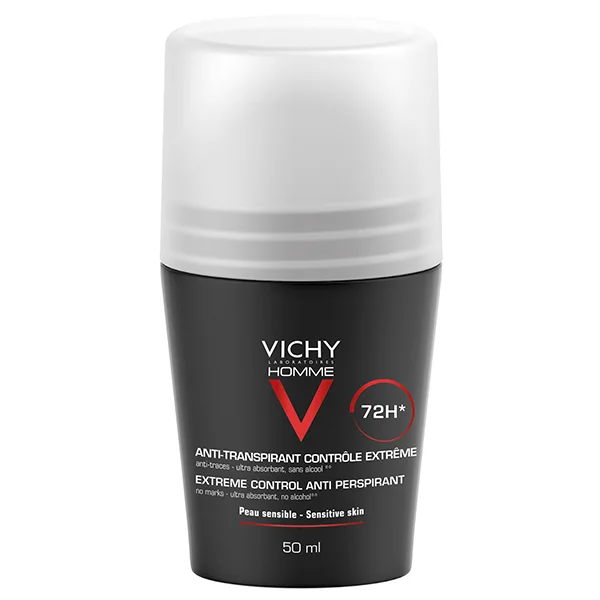 Vichy Homme, antyperspirant roll-on dla mężczyzn, 72-godzinna ochrona, 50 ml