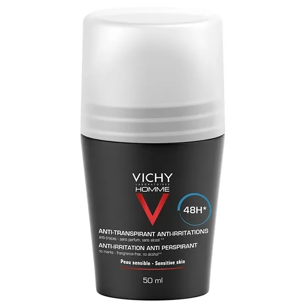 Vichy Homme, antyperspirant roll-on 48h dla mężczyzn, 50 ml