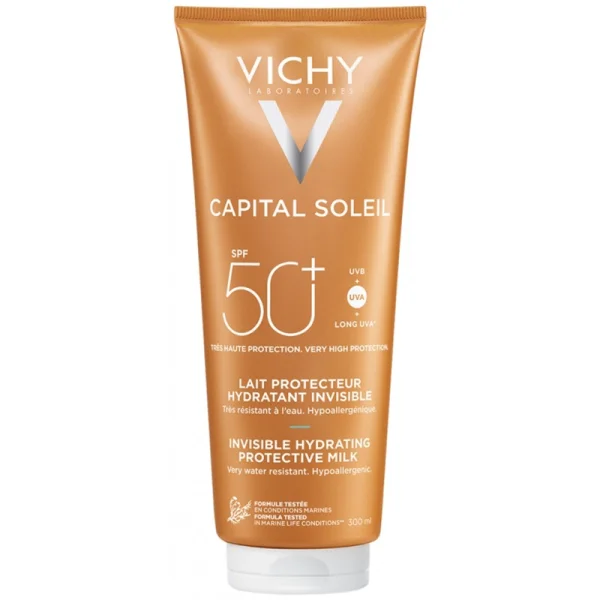 Vichy Capital Soleil, mleczko ochronne do twarzy i ciała, SPF 50+, 300 ml