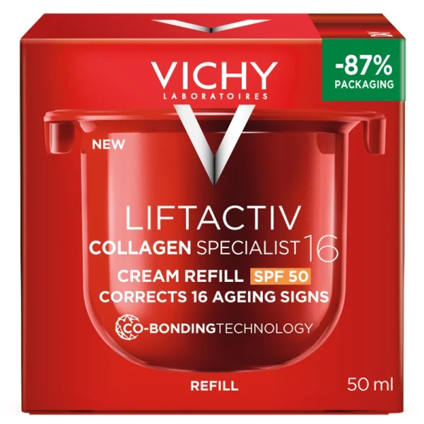 Vichy Liftactiv Collagen Specialist 16, krem do twarzy na dzień, SPF 50, zapas, 50 ml