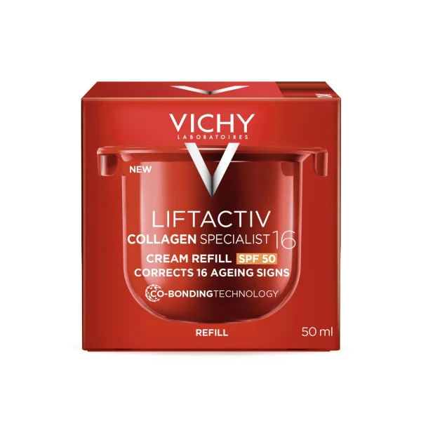Vichy Liftactiv Collagen Specialist 16, krem do twarzy na dzień, SPF 50, zapas, 50 ml