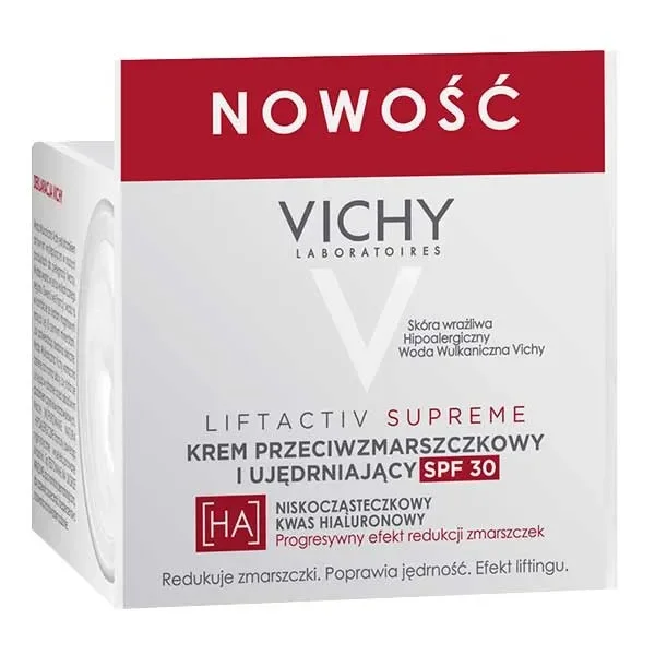 Vichy Liftactiv Supreme, intensywny krem przeciwzmarszczkowy i ujędrniający, SPF 30, 50 ml