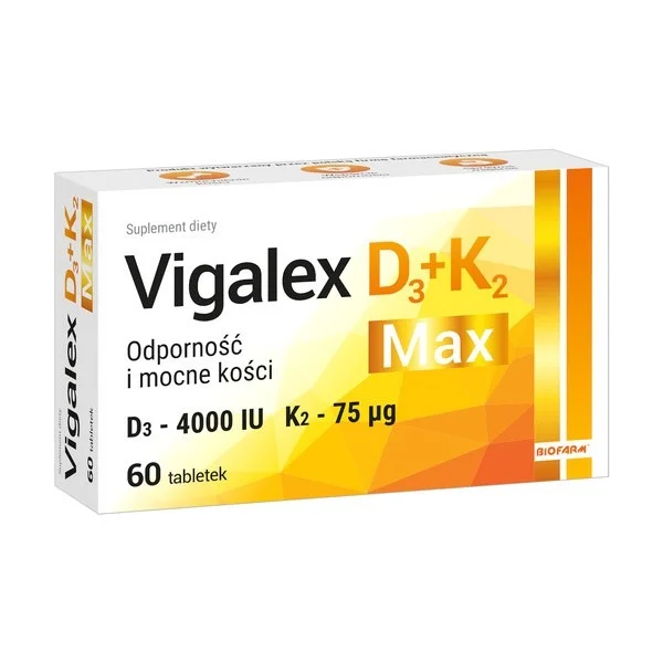 vigalex-d3-k2-max-witamina-d-4000-iu-witamina-k-75-µg-60-tabletek