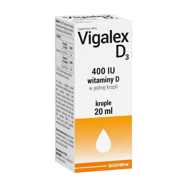 Vigalex D3, witamina D 400 IU, krople, 20 ml