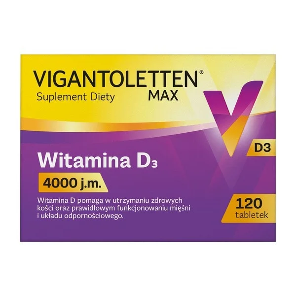 Vigantoletten Max, witamina D3 4000 j.m., 120 tabletek