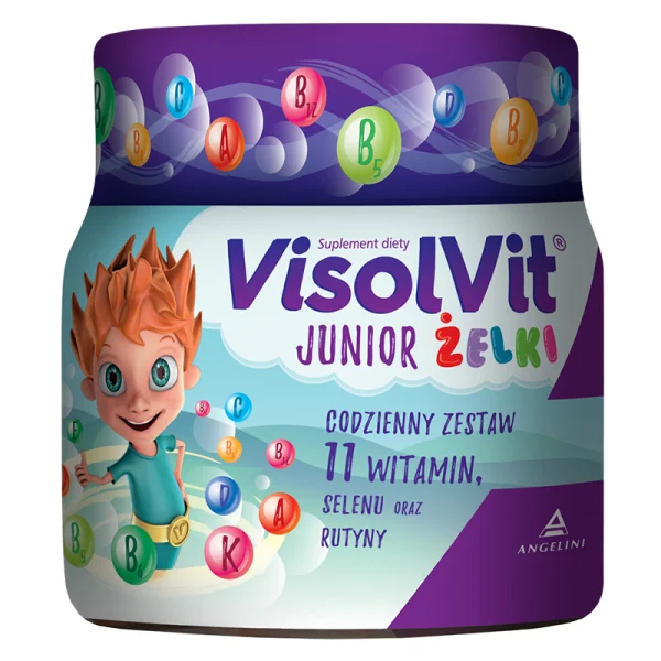 VisolVit Junior, żelki, smak owocowy, 50 sztuk