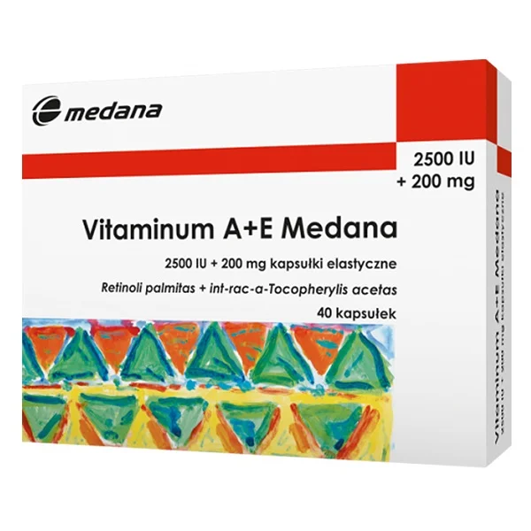 Vitaminum A+E Medana 2500 j.m + 200 mg, 40 kapsułek