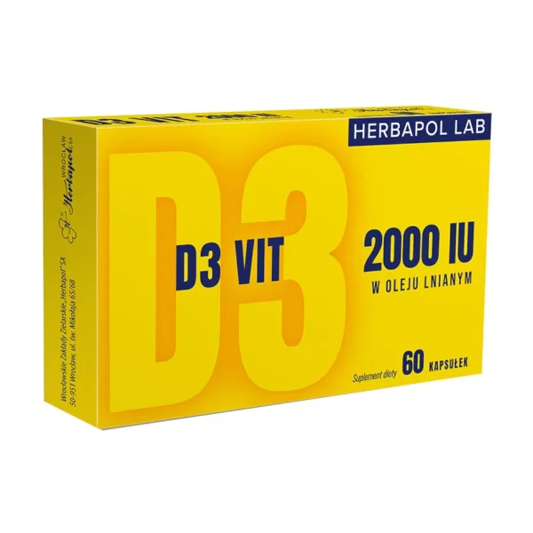 D3 Vit 2000 IU, Herbapol Lab, 60 kapsułek