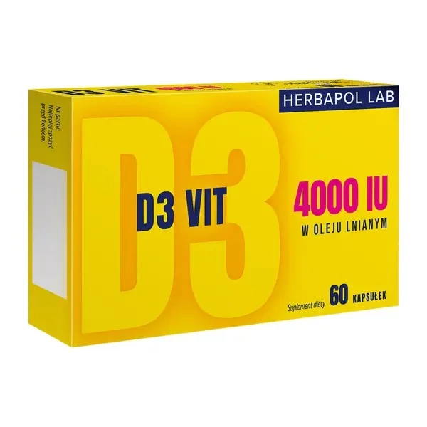 Herbapol Lab D3 Vit 4000, 60 kapsułek