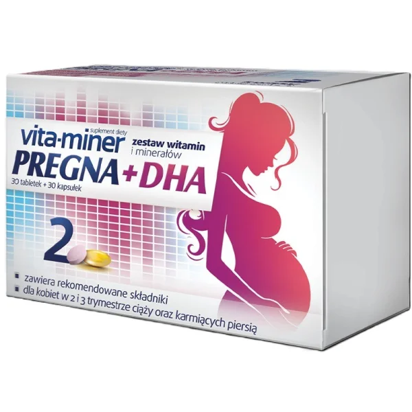 Vita-miner Pregna + DHA, 30 tabletek + 30 kapsułek