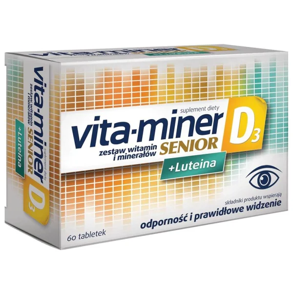 Vita-miner Senior D3 + Luteina, 60 tabletek