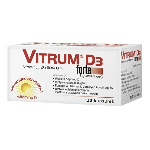 Vitrum D3 Forte, 120 kapsułek