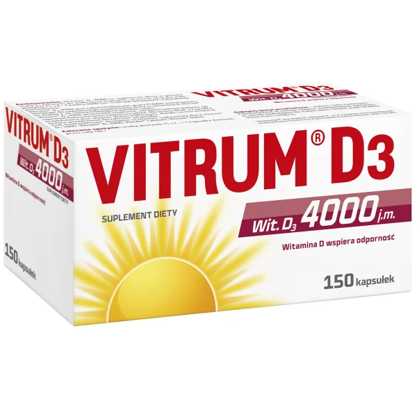 Vitrum D3, witamina D 4000 j.m., 150 kapsułek