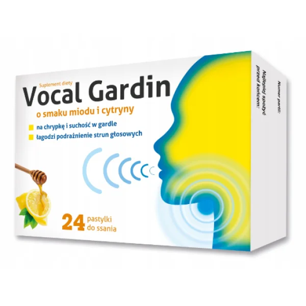 Vocal Gardin, na chrypkę i suchość w gardle, 24 pastylki