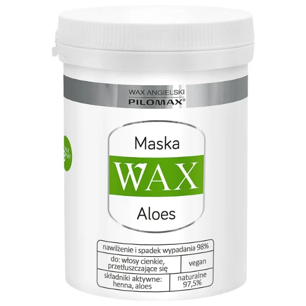 Wax Pilomax, Aloes, maska regenerująca do włosów cienkich, 240 ml