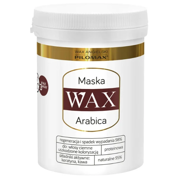 Wax Pilomax, Colour Care, Arabica, maska regenerująca do włosów farbowanych ciemnych, 240 ml