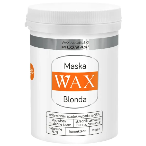 Wax Pilomax Natur Classic Blonda, maska regenerująca do włosów jasnych, 240 ml