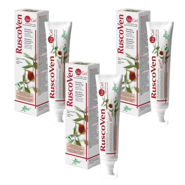 WIELOPAK 3 x RuscoVen bioGel, żel dla dobrej kondycji nóg, 100 ml