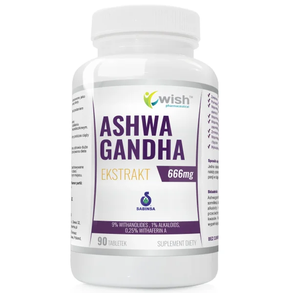 Wish Ashwagandha Extract 666 mg, 90 tabletek