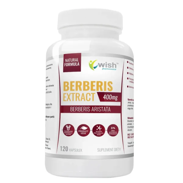 Wish Berberis Extract 400 mg, 120 kapsułek
