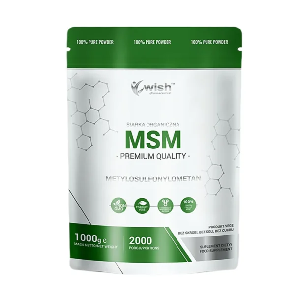 Wish MSM, siarka organiczna, 1000 g