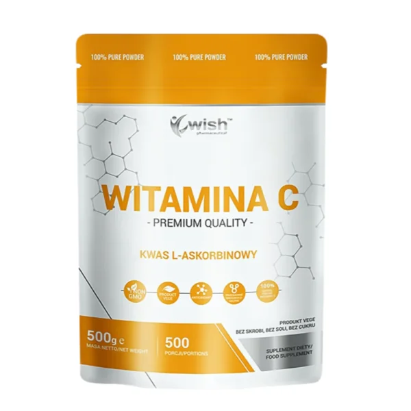 Wish Witamina C, kwas L-askorbinowy, 500 g