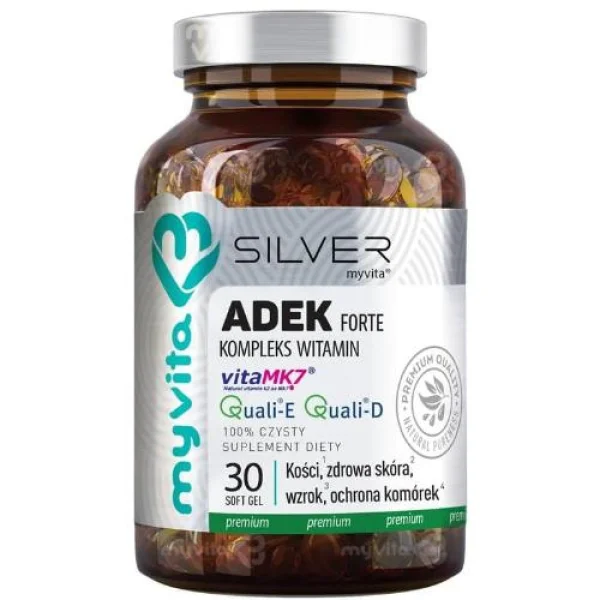MyVita Silver ADEK Forte, kompleks witamin, 60 kapsułek