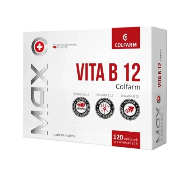 Colfarm Max Vitaminum B12, 120 tabletek