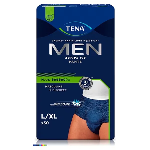 Tena Men Pants, majtki chłonne, rozmiar L/XL, 95-125 cm, Plus, 30 sztuk