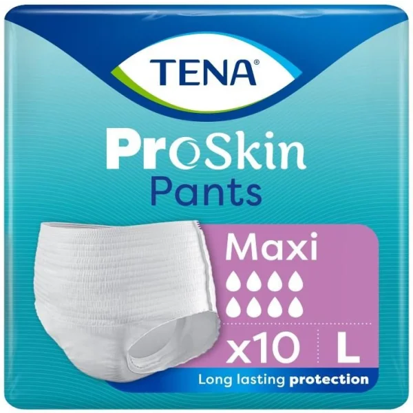 Tena Pants ProSkin, majtki chłonne, rozmiar L, 100-135 cm, Maxi, 10 sztuk