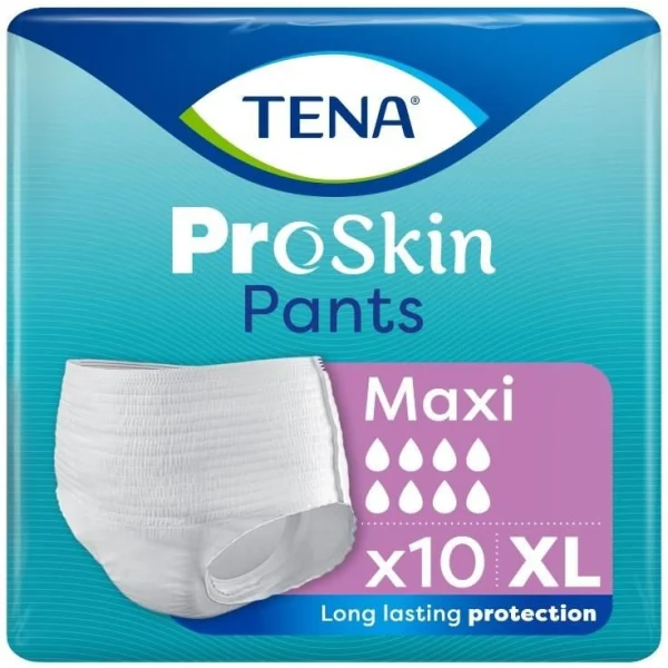 Tena Pants ProSkin, majtki chłonne, rozmiar XL, 120-160 cm, Maxi, 10 sztuk