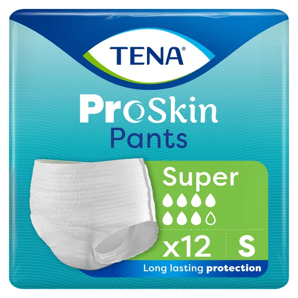 Tena Pants ProSkin, majtki chłonne, rozmiar S, 65-85 cm, Super, 12 sztuk